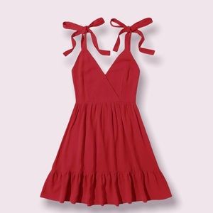Sexy Ruffled Knotted Dress
